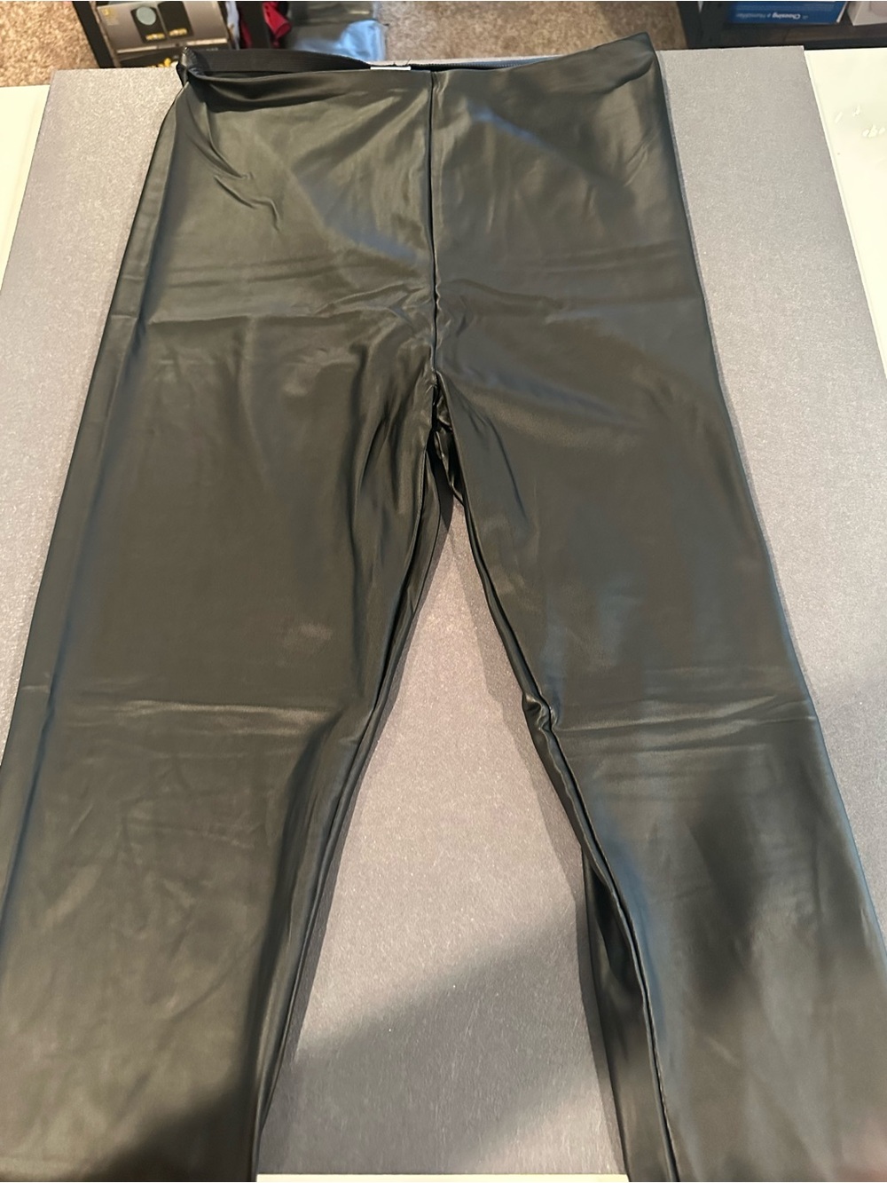 Black Faux Leather Leggings